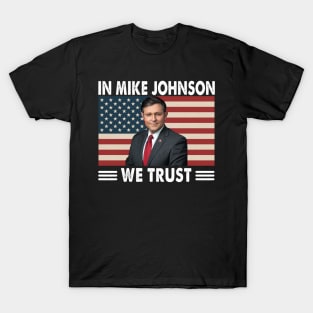 In Mike Johnson We Trust Vintage American Flag T-Shirt